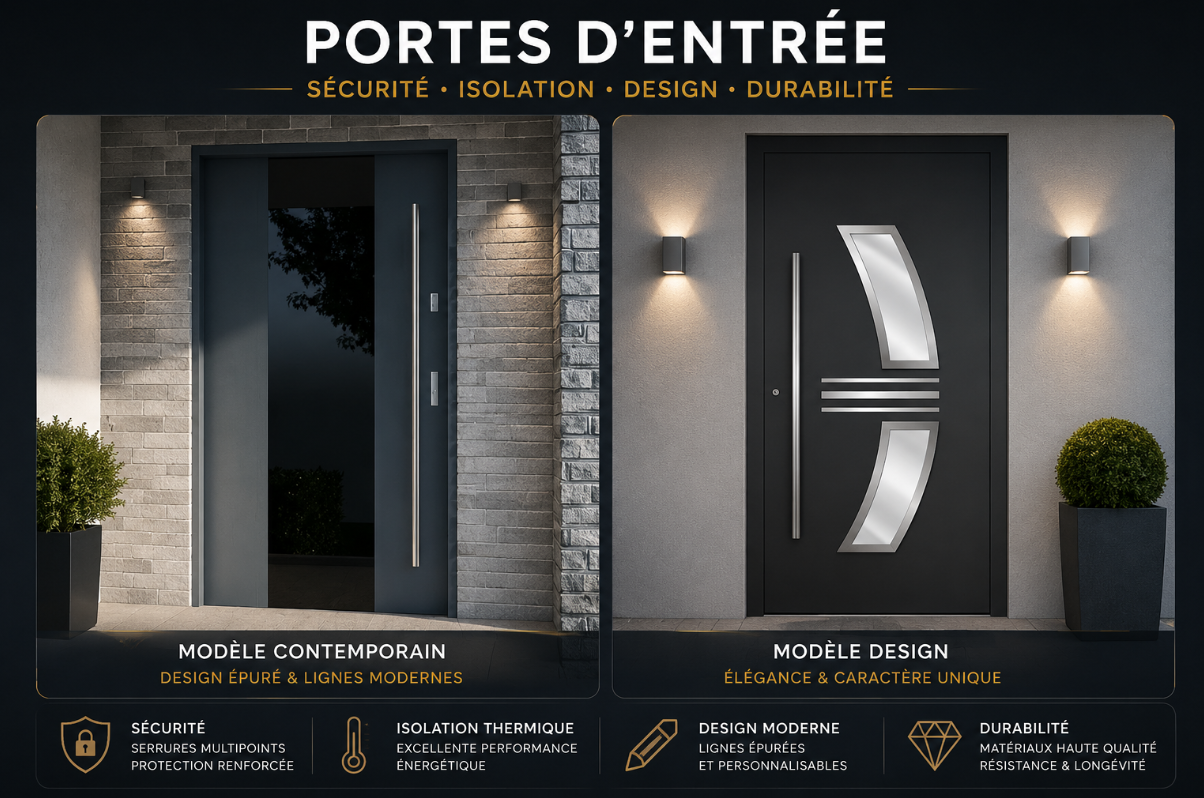 Portes d'entrée aluminium