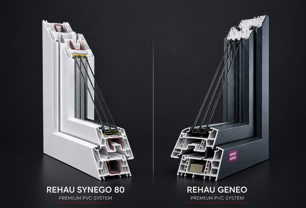 Rehau Synego 80 et Rehau Geneo